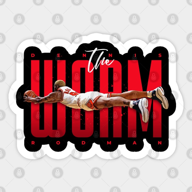 Dennis The Worm Rodman Sticker by Juantamad